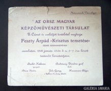 Meghívó: Feszty Árpád: Krisztus temetése