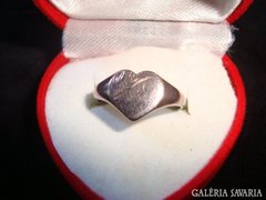 Valódi ezüst szív mintás gyűrű 16mm