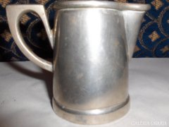 Antik ezüstözött tejkiöntő - jelzett, monogramos