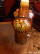 Napocskás barna kerámia váza