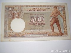 Szerb 500 dinara 1942!