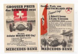 Autó verseny reklám 1938 Schweiz-Deutschland 2 db