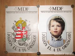 MDF plakát 2 db eredeti 1989-90