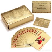 24 karátos arany Póker kártya 100 dollár hátlap