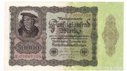 50000 Német Márka 1922 Gyönyörű