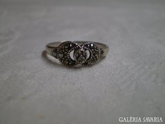 Antik ezüst markazit köves gyűrű