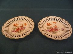 Lattice Pattern Floral Cake Small Plates, 2 pcs