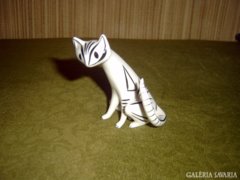 Hollóházi Art Deco cica RITKA (kézzel festett)