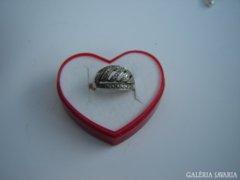 Antik ezüst kosaras gyűrű