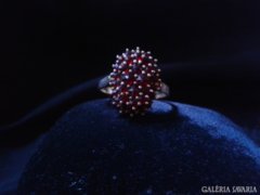 Antik gránátköves ezüst gyűrű