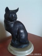 Drasche fekete art deco macska Extrém ritka
