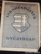 Papírrégiség 1949 takarékgyűjtő lap