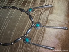 Kézzel készített,antik ezüst nyaklánc, Navajo in
