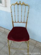  Sárgaréz párnázott szék (93cm) Alkudható!