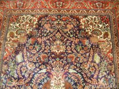 Antique! Value: 65 thousand euro! Silk Persian carpet