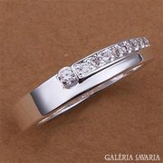 Új gyönyörű ezüst gyűrű gyémánt (lab ) kövekl