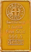 Svájci 1 unciás arany tömb - REPLIKA