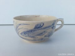 Antik Zsolnay kobaltkék festésű csésze
