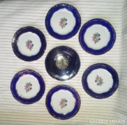 Zsolnay miniatűr tányérok eredeti dobozban 6+1 db