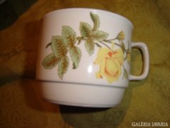 ZSolnay sárga rózsás teás csésze 2dl