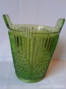 Zöld üveg dézsa - kaspó