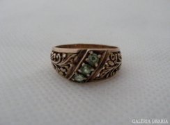 Régi orosz aranyozott ezüst gyűrű 