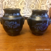 Two small folk vases