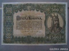 500 korona,1920,kis javítás,gyönyörű!!