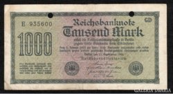  Németország 1000 márka 1922 Érvénytelenített GD
