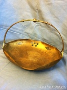 Beautifully crafted Art Nouveau brass plate basket