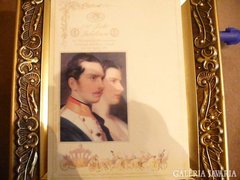 150 éves jubileumi képeslap Ferenc J. és Erzsébet házasságár