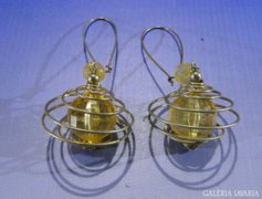 0A493 Retro fém bizsu fülbevaló függő pár