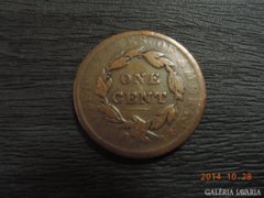 USA 1 cent 1838 nagyméretű R! F+