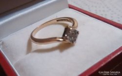 Arany gyémánt gyűrű 0,15 ct, eljegyzési gyűrű