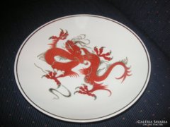 Wallendorfi sárkányos tál ,  27 cm , belseje kissé vízköves