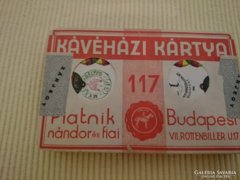 régi kávéházi magyar kártya 1937.