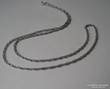 Régi, angol, hosszú ezüst nyaklánc