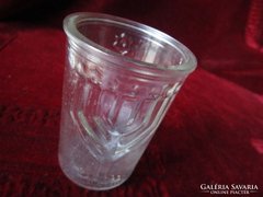 MODERN KIDUS pohár üveg JUDAIKA MENORA