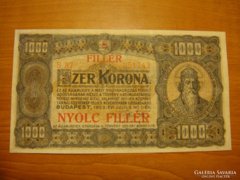 *** 1923 1000 korona 8 fillér!! ***