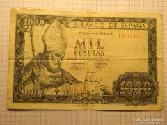 Nagyon ritka Spanyol 1000 Peseta  1965 !!