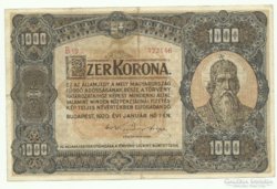 1000 Korona Budapest 1920 feb. 1.