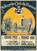 1926 francia Autó-motor poster reprodukció.
