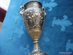 Impozáns empire bronzírozott váza-28 cm