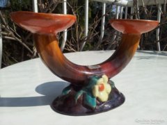 ART DECO HOLLÓHÁZI TWO-ARM CANDLE HOLDER