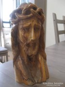 Izraeli olajfából faragott Krisztus szobor