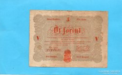 Ropogós Piros 5 Forint 1848