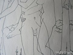 CSIKY ANDRÁS: HERMAPHRODITOS HERMAFRODITA Tús rajz