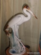 37 cm magas kolozsvári porcelán gólya