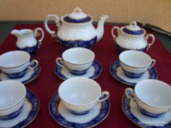 Zsolnay Pompadur hat személyes teás készlet
