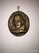 William Shakespeare bronz plakett